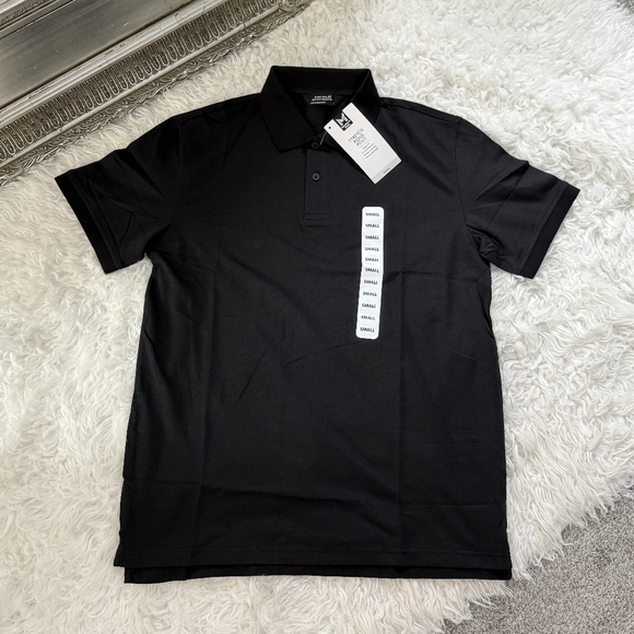 Member's Mark Men's Stretch Pique Polo. Black. Size Small. New.Short sleeve po - Picture 1 of 6